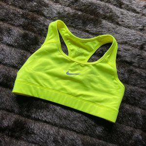 Nike Neon Yellow Sports Bra | Size Small